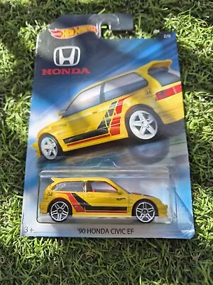 Buy Hot Wheels Honda Civic EF Yellow Vtec Acura Vti Ek Jdm Set Eg • 10.99£