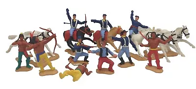 Buy Group Of Vintage Timpo Toys Toy Soldiers 7th Cavalry & Indians Mounted Plastic • 30£
