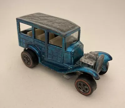 Buy Vintage Hot Wheels Redline ‘classic 31 Ford Woody’ Custom L.blue Mattel 1968 • 17£