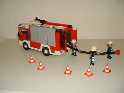 Buy Playmobil Fire Engine & Fire Fighters, Side Lockers + High Output Hose & Lights • 18£