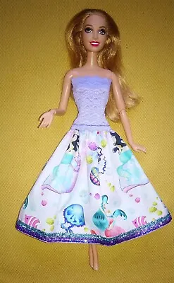 Buy Barbie Dress Doll Clothes Princess Mermaids Glitter Ball Dress K65 • 5.19£