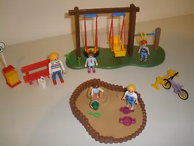 Buy Playmobil Children's Playground, Swing Boats, Tyre Swing, Hoops And Sand Pit. • 10£