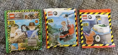 Buy LEGO MINIFIGURES  BUNDLE - JURASSIC PARK - NEW In PACKETS X3 • 7.99£