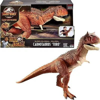 Buy Jurassic World Super Colossal Carnotaurus Toro Dinosaur - HBY86_6577 • 32.99£