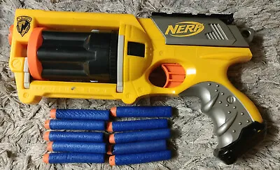 Buy 2004 Maverick Rev 6 Hasbro Yellow Nerf Gun • 5.99£