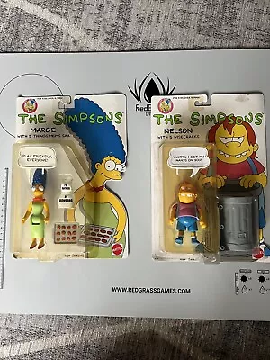Buy The Simpsons Mattel 1990 Original Marge And Nelson Sealed On Card • 50£