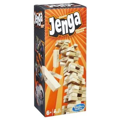 Buy Classic Jenga Game From Hasbro Stacking Wooden Block Game New Building Learning  • 13.75£