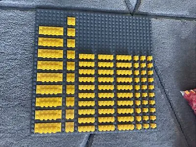 Buy Lego Lot Genuine 80 Yellow Bricks, W/side Studs  • 3£