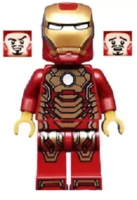 Buy | Lego Marvel Avengers Minifigure - Iron Man Mark 42 - Wrong Face | • 6.99£