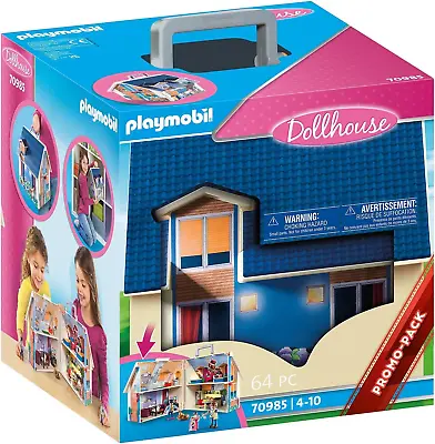 Buy PLAYMOBIL Take Along Modern Doll House 70985, Portable Dolls House Toy For Ages • 26.30£
