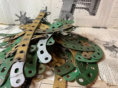 Buy Meccano Miscellaneous Curved Metal Strips. Vintage, Used Condition. • 4.50£