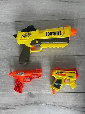 Buy Nerf Gun Bundle - 3 Guns - Snapfire Pistol, Fortnite Pistol And One More • 9£