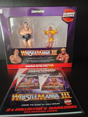 Buy Eaglemoss WWE 1/16 HULK HOGAN & ANDRE THE GIANT Figurine Boxset Wrestlemania 3 • 18.99£
