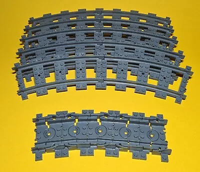 Buy LEGO CITY Train Track - Set Of 10 Curved & 5 Flexible Tracks Pieces. *Used* • 4£