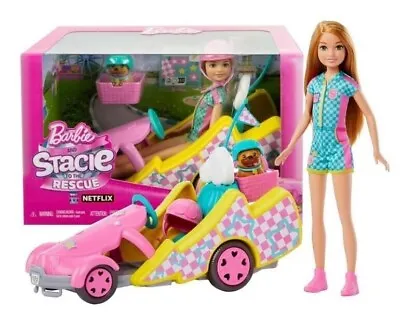 Buy BARBIE STACIE DOLL IN A GO KART With A Dog HRM08 Mattel • 74£
