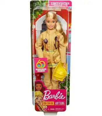 Buy MATTEL-BARBIE FIREFIGHTER COLLECTION   YOU CAN BE ANYTHING   60th ANNIVERSARY-9x31CM • 20.38£