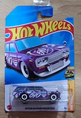 Buy Hot Wheels 71  Datsun Bluebird 510 Wagon Long Card 2021 New Sealed Rare Purple • 8£