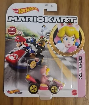 Buy Hot Wheels Mario Kart Cat Peach Standard Kart (GRN13) 2018 • 23£