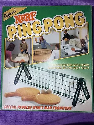 Buy Vintage 1982 Nerf Ping Pong Table Tennis Parker Brothers Collectible Board Game • 19.04£