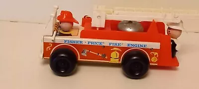 Buy Vintage 1960s Fisher Price 720 Pull Along Fire Engine Complete & MINT. • 9.95£