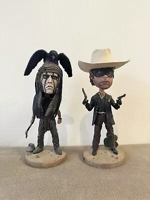 Buy AWESOME NECA Toys PAIR Of 9  THE LONE RANGER + TONTO Head Knockers / BOBBLEHEADS • 49.99£