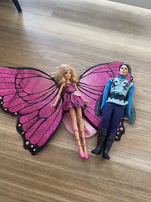 Buy Barbie Fairytopia Butterfly 2007 & Prince Carlos L8585 Butterfly Fairy Doll • 33.45£