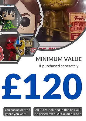 Buy Guaranteed Funko POP Mystery Box - 3+ Vaulted/Rarer POPs Included - Choose Genre • 99.99£