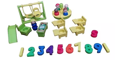 Buy Bundle Job Lot FISHER PRICE Little People VINTAGE 70s 80s Figures Table Chairs • 17.95£