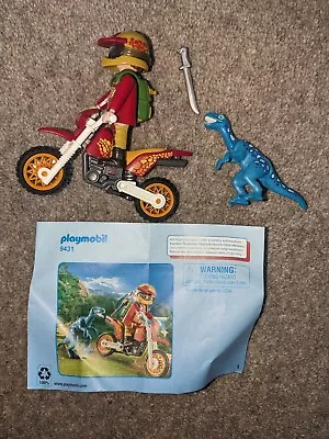Buy Playmobil The Explorers Raptor And Motorbike Set 9431 • 5£