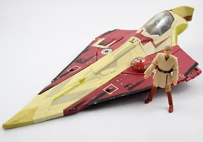 Buy Star Wars Obi Wan Kenobi Jedi Star Fighter With Obi Wan Kenobi Action Figure VGC • 25£