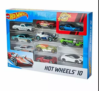 Buy Hot Wheels 10 Pack Car Set 10 X Hot Wheels Die Cast Cars Playset Toy NEW • 16.99£
