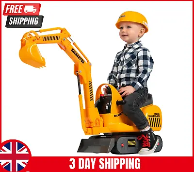Buy Kids Micro Excavator And Hard Hat Ride On With Realistic Lights & Sound Quality • 61.80£