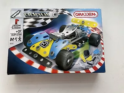 Buy Meccano 3353B Turbo Blue & Yellow Racer Clean • 7.49£