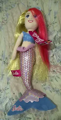 Buy Mattel Barbie Mermaid Plush Soft Doll 2021 18  Tall *Still With Label* • 15£