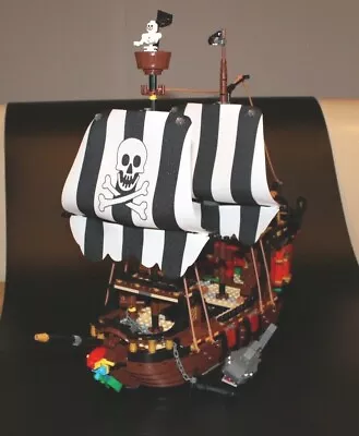 Buy Fabric Sail Set Compatible With 31109 Pirate Ship Pirate Ship Black • 25.66£