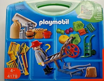 Buy PLAYMOBIL 4179 Farmer Set In Carry Case - Rare 2007 New Sealed In Mint Condition • 15.99£