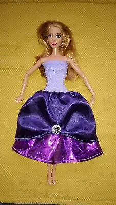 Buy Barbie Dolls Dress Clothing Princess Bride Ball Gown Wedding Purple K73 Dress • 4.33£