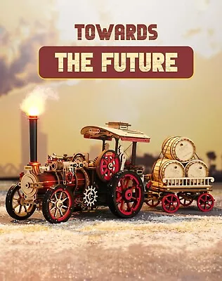 Buy ROKR Wooden 3D Puzzle DIY Model Kits For Adults To Build Vintage Steam Engine • 80.99£
