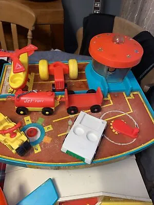 Buy Vintage Fisher Price Airport/plane And Vehicles • 36.99£