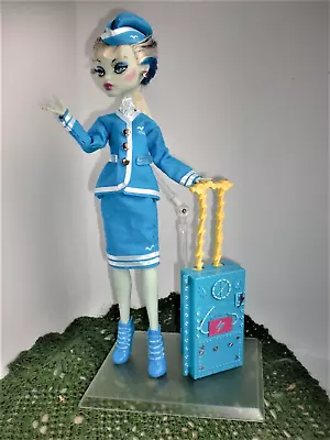 Buy 1 Monster High Doll Repaint Stewardess Jackie Blue (Frankie) Flight Attendant • 41.30£