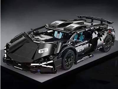 Buy Technic Black Lamborghini -  Model Race Car Building Block (1280pc) No Box • 32.99£