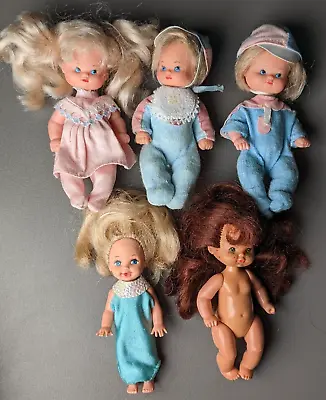 Buy 5 Vintage Barbies Babies Toddlers Dolls - 5pcs Mattel And Other Brands? RARE • 25.63£