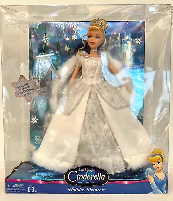 Buy New In Box Mattel Walt Disney Cinderella Doll Holiday Princess 2004 & Ornament • 47.29£