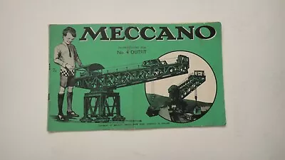 Buy Meccano 1947 Instruction Manual Set 4- Showing The Giant Blocksetting Crane4 • 2.95£