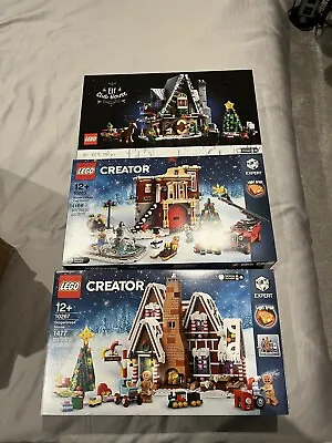 Buy LEGO Winter 10263 Fire Station 10275 ELF Club House And 10267 GingeRbread House • 310£
