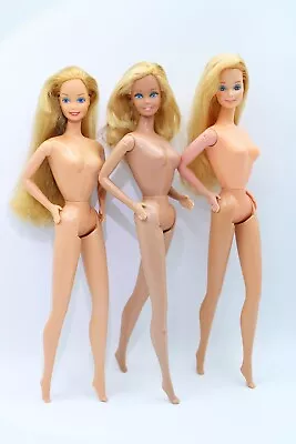 Buy 1983 Lot Of 3 Barbie Lovin' You, 1980 Golden Dreams, Fashion Nude Dolls Jeans • 21.51£