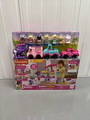 Buy Fisher Price Little People Barbie Dreamhouse With 4 Vehicles & Bonus Figures • 62.99£