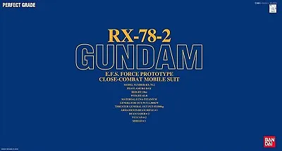 Buy BANDAI PG RX-78-2 GUNDAM Perfect Grade 1/60 PLASTIC MODEL KIT • 228£
