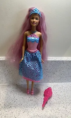 Buy Barbie Pink Blue Endless Hair Kingdom Princess Doll Mattel 2015 • 7.50£