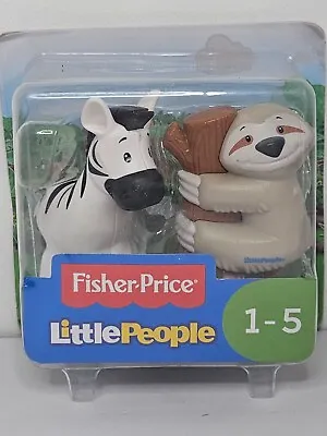 Buy Fisher Price Little People Zoo Safari Animalzebra Sloth 2 Pack 2018 • 11.99£
